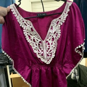 Fuchsia beach top